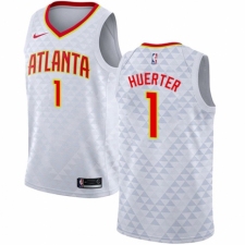 Men's Nike Atlanta Hawks #1 Kevin Huerter Authentic White NBA Jersey - Association Edition