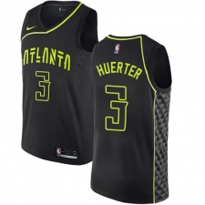 Men's Nike Atlanta Hawks #3 Kevin Huerter Swingman Black NBA Jersey - City Edition