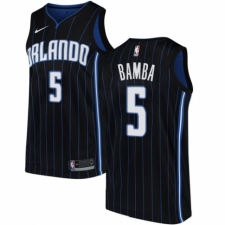 Men's Nike Orlando Magic #5 Mohamed Bamba Authentic Black NBA Jersey Statement Edition