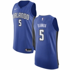 Men's Nike Orlando Magic #5 Mohamed Bamba Authentic Royal Blue NBA Jersey - Icon Edition