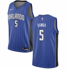 Men's Nike Orlando Magic #5 Mohamed Bamba Swingman Royal Blue NBA Jersey - Icon Edition