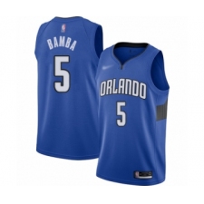 Men's Orlando Magic #5 Mohamed Bamba Authentic Blue Finished Basketball Jersey - Statement Edition