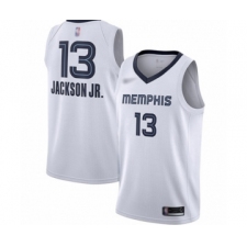 Men's Memphis Grizzlies #13 Jaren Jackson Jr. Authentic White Finished Basketball Jersey - Association Edition