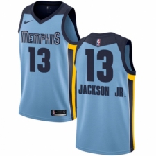 Men's Nike Memphis Grizzlies #13 Jaren Jackson Jr. Authentic Light Blue NBA Jersey Statement Edition