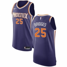 Men's Nike Phoenix Suns #25 Mikal Bridges Authentic Purple NBA Jersey - Icon Edition