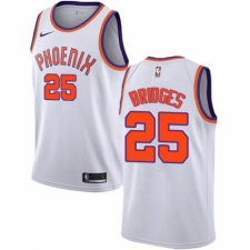 Men's Nike Phoenix Suns #25 Mikal Bridges Authentic White NBA Jersey - Association Edition