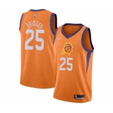 Men's Phoenix Suns #25 Mikal Bridges Authentic Orange Finished Basketball Jersey - Statement Edition