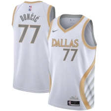 Men's Dallas Mavericks #77 Luka Doncic Nike White 2020-21 Swingman Player Jersey