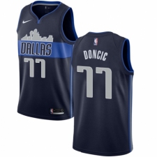 Men's Nike Dallas Mavericks #77 Luka Doncic Authentic Navy Blue NBA Jersey Statement Edition