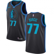 Women's Nike Dallas Mavericks #77 Luka Doncic Swingman Charcoal NBA Jersey - City Edition