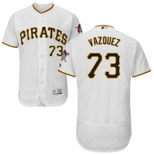 Men's Majestic Pittsburgh Pirates #73 Felipe Vazquez White Home Flex Base Authentic Collection MLB Jersey