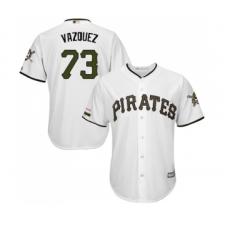Men's Pittsburgh Pirates #73 Felipe Vazquez Replica White Alternate Cool Base Baseball Jersey