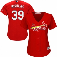 Women's Majestic St. Louis Cardinals #39 Miles Mikolas Authentic Red Alternate Cool Base MLB Jersey