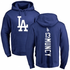 MLB Nike Los Angeles Dodgers #13 Max Muncy Royal Blue Backer Pullover Hoodie