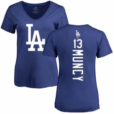 MLB Women's Nike Los Angeles Dodgers #13 Max Muncy Royal Blue Backer T-Shirt