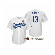 Men's 2019 Armed Forces Day Max Muncy #13 Los Angeles Dodgers White Jersey