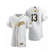 Men's Los Angeles Dodgers #13 Max Muncy Nike White Authentic Golden Edition Jersey
