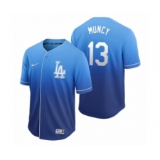 Men's Los Angeles Dodgers #13 Max Muncy Royal Fade Nike Jersey