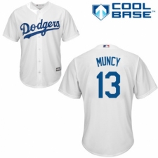 Men's Majestic Los Angeles Dodgers #13 Max Muncy Replica White Home Cool Base MLB Jersey