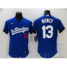 Men's Nike Los Angeles Dodgers #13 Max Muncy Blue Elite City Player Jersey