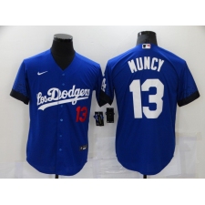 Men's Nike Los Angeles Dodgers #13 Max Muncy Blue Game City Player Jersey