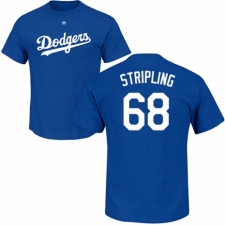 MLB Nike Los Angeles Dodgers #68 Ross Stripling Royal Blue Name & Number T-Shirt