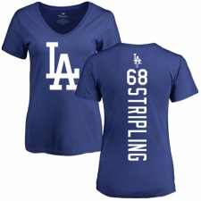 MLB Women's Nike Los Angeles Dodgers #68 Ross Stripling Royal Blue Backer T-Shirt