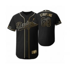 Men's 2019 Golden Edition Los Angeles Dodgers Black #68 Ross Stripling Flex Base Jersey