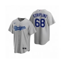 Men's Los Angeles Dodgers #68 Ross Stripling Nike Gray Replica Alternate Jersey