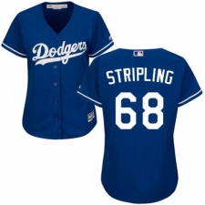Women's Majestic Los Angeles Dodgers #68 Ross Stripling Authentic Royal Blue Alternate Cool Base MLB Jersey