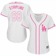 Women's Majestic Los Angeles Dodgers #68 Ross Stripling Authentic White Fashion Cool Base MLB Jersey