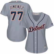 Women's Majestic Detroit Tigers #77 Joe Jimenez Replica Grey Road Cool Base MLB Jersey