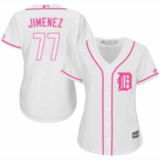 Women's Majestic Detroit Tigers #77 Joe Jimenez Replica White Fashion Cool Base MLB Jersey
