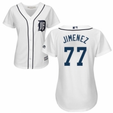 Women's Majestic Detroit Tigers #77 Joe Jimenez Replica White Home Cool Base MLB Jersey