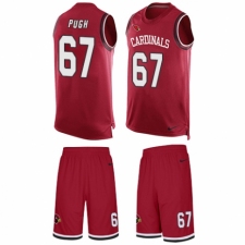 Men's Nike Arizona Cardinals #67 Justin Pugh Limited Red Tank Top Suit NFL Jersey