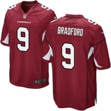 Men's Nike Arizona Cardinals #9 Sam Bradford Game Red Team Color NFL Jersey