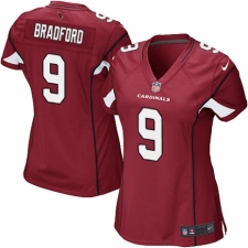 Women's Nike Arizona Cardinals #9 Sam Bradford Game Red Team Color NFL Jersey