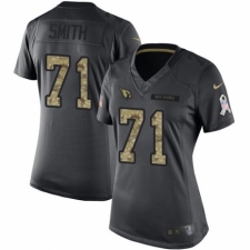 Women's Nike Arizona Cardinals #71 Andre Smith Limited Black 2016 Salute to Service NFL Jersey