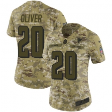 Women's Nike Atlanta Falcons #20 Isaiah Oliver Limited Camo 2018 Salute to Service NFL Jersey