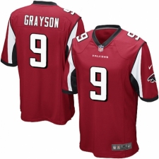 Men's Nike Atlanta Falcons #9 Garrett Grayson Game Red Team Color NFL Jersey
