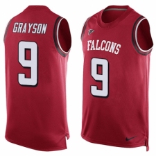 Men's Nike Atlanta Falcons #9 Garrett Grayson Limited Red Player Name & Number Tank Top NFL Jersey