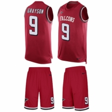 Men's Nike Atlanta Falcons #9 Garrett Grayson Limited Red Tank Top Suit NFL Jersey