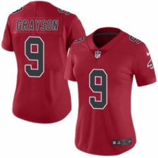 Women's Nike Atlanta Falcons #9 Garrett Grayson Limited Red Rush Vapor Untouchable NFL Jersey