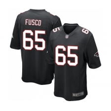 Men's Atlanta Falcons #65 Brandon Fusco Game Black Alternate Football Jersey