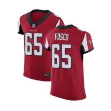 Men's Atlanta Falcons #65 Brandon Fusco Red Team Color Vapor Untouchable Elite Player Football Jersey