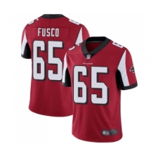 Men's Atlanta Falcons #65 Brandon Fusco Red Team Color Vapor Untouchable Limited Player Football Jersey