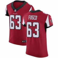 Men's Nike Atlanta Falcons #63 Brandon Fusco Red Team Color Vapor Untouchable Elite Player NFL Jersey
