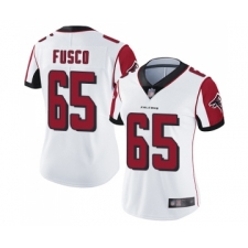 Women's Atlanta Falcons #65 Brandon Fusco White Vapor Untouchable Limited Player Football Jersey