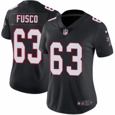 Women's Nike Atlanta Falcons #63 Brandon Fusco Black Alternate Vapor Untouchable Limited Player NFL Jersey