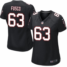 Women's Nike Atlanta Falcons #63 Brandon Fusco Game Black Alternate NFL Jersey
